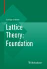 Image for Lattice theory: foundation