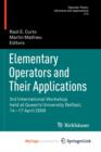 Image for Elementary Operators and Their Applications