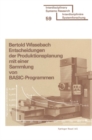Image for Entscheidungen Der Produktionsplanung Mit Einer Sammlung Von Basic-programmen.