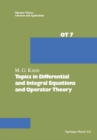 Image for Topics in Differential and Integral Equations and Operator Theory.