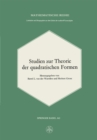 Image for Studien zur Theorie der quadratischen Formen