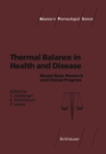 Image for Thermal Balance in Health and Disease: Recent Basic Research and Clinical Progress