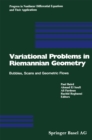 Image for Variational Problems in Riemannian Geometry: Bubbles, Scans and Geometric Flows