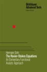 Image for Navier-stokes Equations: An Elementary Functional Analytic Approach