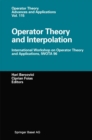 Image for Operator Theory and Interpolation: International Workshop On Operator Theory and Applications, Iwota 96 : 115