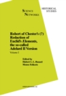 Image for Robert of Chester&#39;s Redaction of Euclid&#39;s Elements, the So-called Adelard Ii Version: Volume I