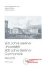 Image for 200 Jahre Berliner Universitat, 200 Jahre Berliner Germanistik, 1810-2010 (Teil III) : Neue Folge, Band 23