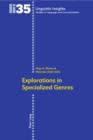 Image for Explorations in specialized genres : v. 35