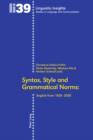 Image for Syntax, style and grammatical norms: English from 1500-2000