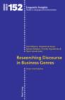 Image for Researching Discourse in Business Genres: Cases and Corpora