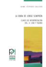 Image for La obra de Jorge Semprun: Claves de interpretacion- Vol. II: Cine y teatro : 34