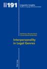 Image for Interpersonality in legal genres : volume 191
