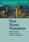 Image for Noi - Nous - Nosotros: Studi romanzi - Etudes romanes - Estudios romanicos