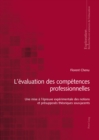 Image for L&#39;evaluation des competences professionnelles: Une mise a l&#39;epreuve experimentale des notions et presupposes theoriques sous-jacents : 168