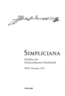 Image for Simpliciana: Schriften der Grimmelshausen-Gesellschaft- XXXV. Jahrgang / 2013.