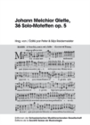 Image for Johann Melchior Gletle, 36 Solo-Motetten op. 5