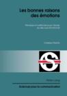 Image for Les bonnes raisons des emotions: Principes et methode pour l&#39;etude du discours &quot;emotionne&quot;