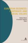 Image for European business: corporate and social values
