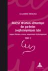 Image for Analyse structuro-semantique des paremies zoophytonymiques luba: Langue, litterature, cerveau, comportement et developpement- Tome 2