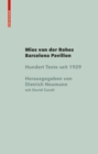 Image for Mies van der Rohe Barcelona-Pavillon : Hundert Texte seit 1929