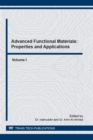 Image for Advanced Functional Materials: Properties and Applications, Vol. I