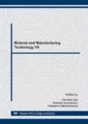 Image for Material and Manufacturing Technology VII