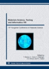 Image for Materials Science, Testing and Informatics VIII
