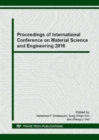 Image for Proceedings of International Conference on Material Science and Engineering 2016