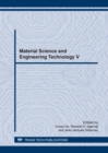 Image for Material Science and Engineering Technology V