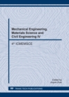 Image for Mechanical Engineering, Materials Science and Civil Engineering IV