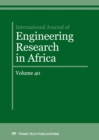 Image for International Journal of Engineering Research in Africa Vol. 40