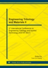 Image for Engineering Tribology and Materials II