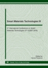 Image for Smart Materials Technologies III
