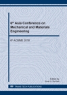 Image for 6th Asia Conference on Mechanical and Materials Engineering
