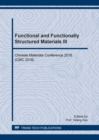 Image for Functional and Functionally Structured Materials III