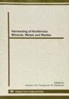 Image for Harnessing of Nonferrous Minerals, Metals and Wastes