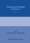 Image for Fracture and Strength of Solids VI