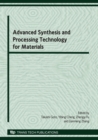 Image for Advanced Synthesis and Processing Technology for Materials