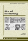 Image for Micro and Nano Technology
