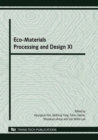 Image for Eco-Materials Processing and Design XI