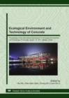 Image for Ecological Environment and Technology of Concrete