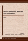 Image for Optical, Electronic Materials and Applications