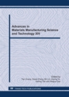 Image for Advances in Materials Manufacturing Science and Technology XIV