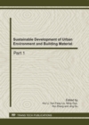Image for Sustainable Development of Urban Environment and Building Material