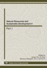Image for Natural Resources and Sustainable Development II