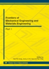 Image for Frontiers of Mechanical Engineering and Materials Engineering