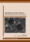 Image for Light Metals and their Alloys II