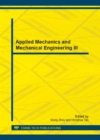 Image for Applied Mechanics and Mechanical Engineering III