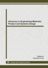Image for Advances in Engineering Materials, Product and Systems Design