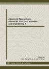 Image for Advanced Research on Advanced Structure, Materials and Engineering II